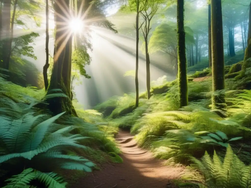 Bosque encantado con sendero y campamento al lado del río Trucos para conservar frutas y verduras en la naturaleza