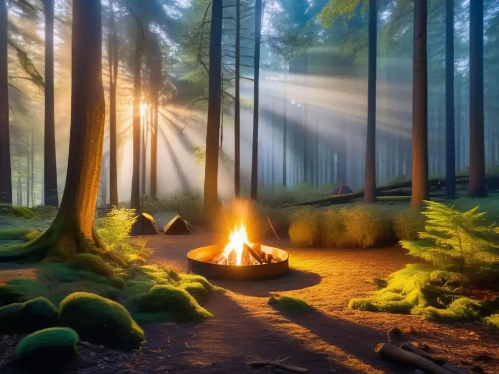 Bosque encantador, campamento místico Campamento espiritual en bosque encantado con senderismo (Beneficios del campismo espiritual en senderismo)