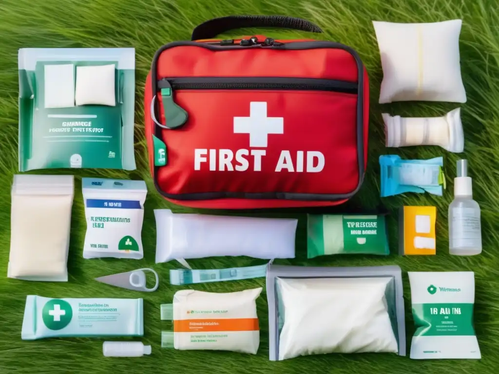 Kit de primeros auxilios para camping organizado Kit primeros auxilios camping: elementos indispensables