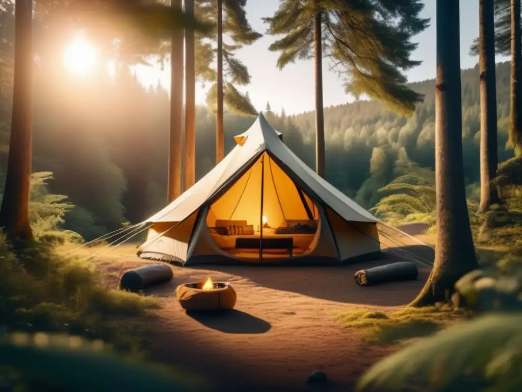 Moderna setup de camping en bosque exuberante Cuidado del equipo de camping: consejos para mantenerlo en perfectas condiciones