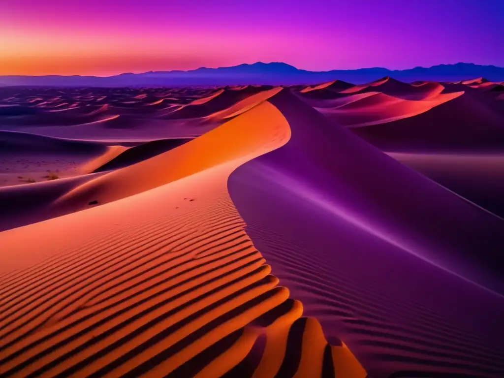 Paisaje desierto al atardecer con figura espiritual Senderismo y camping en el desierto: Leyendas y sabiduría indígena
