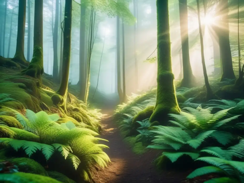 Bosque místico de ensueño en 8k Senderismo: Beneficios para el medio ambiente