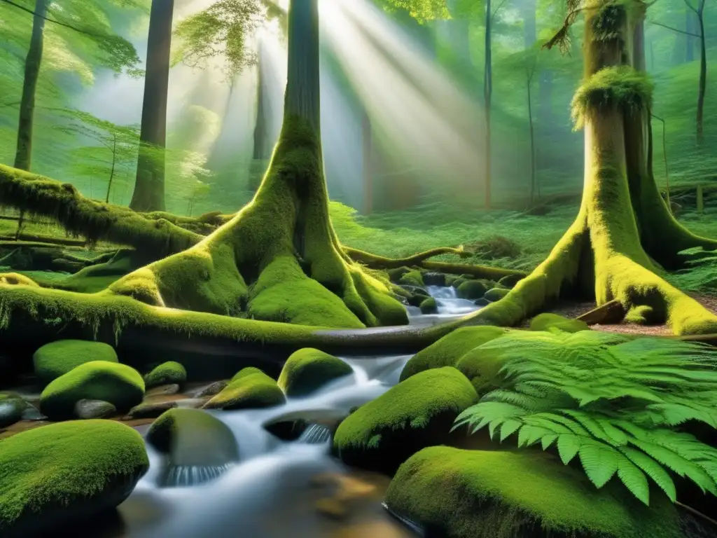 Bosque encantador: naturaleza serena y vibrante Campismo sostenible: Maravillas naturales en bosque tranquilo