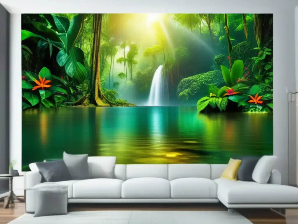 Senderismo en la selva: simbolismo espiritual - Maravillosa imagen de una exuberante selva tropical con su flora y fauna mística