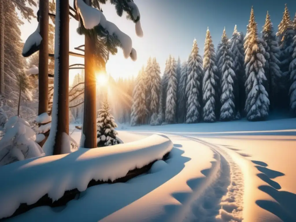 Paisaje invernal sereno y mágico Rituales invierno: naturaleza y quietud