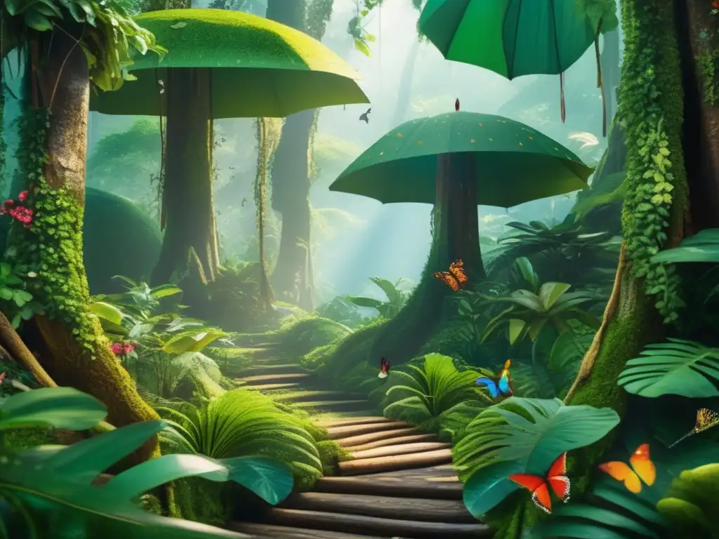 Senderismo en la selva: simbolismo espiritual, shaman conectando con la naturaleza y la sabiduría animal