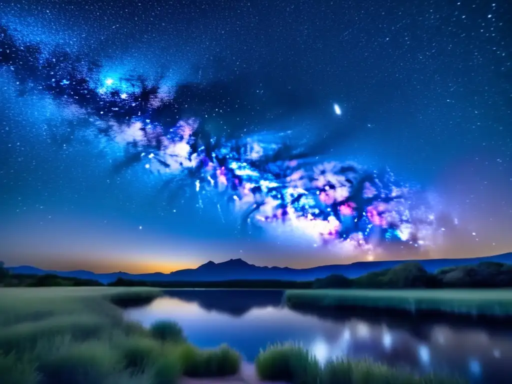 Maravillosa noche estrellada, capturando la belleza etérea de la Vía Láctea Fotografía de la Vía Láctea en camping: Una imagen impresionante del cielo nocturno estrellado, capturando la belleza etérea de la Vía Láctea