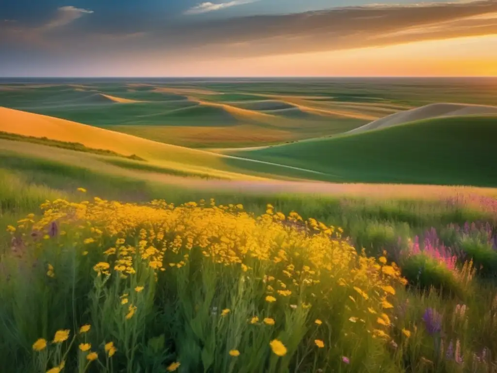 Paisaje mágico de las praderas americanas Técnicas acampada indígenas praderas americanas