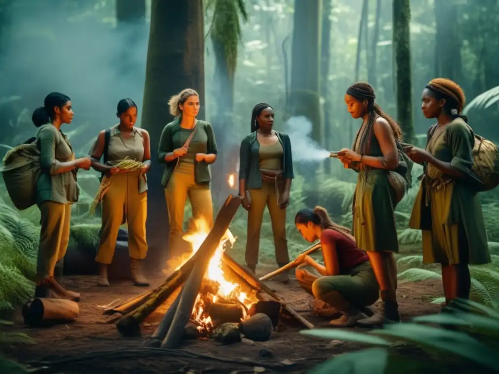 Mujeres empoderadas en el bosque Técnicas de supervivencia para mujeres en la naturaleza