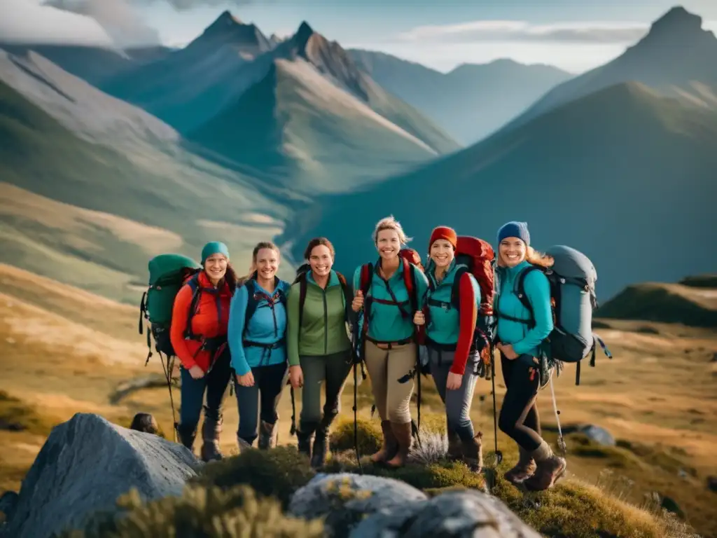 Mujeres empoderadas en la montaña Mujeres empoderadas en la naturaleza con técnicas de supervivencia
