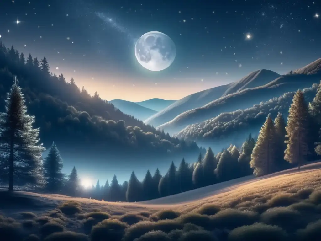 Captura de belleza nocturna en la naturaleza