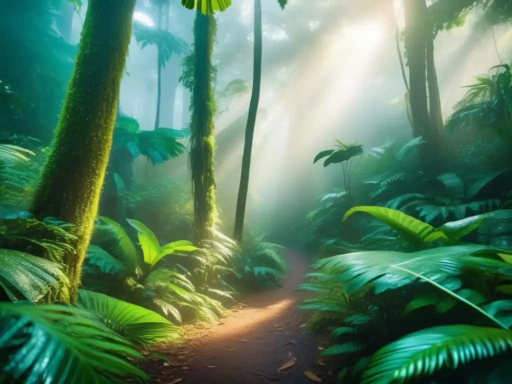 Impacto ambiental del turismo verde en exuberante bosque lluvioso: naturaleza, biodiversidad y armonía