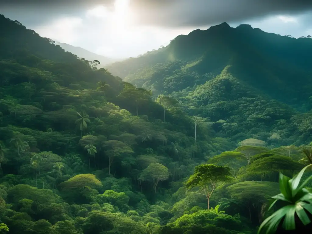 Selva Lacandona: Vista impresionante y exuberante Acampada en la Selva Lacandona México: vista impresionante de la exuberante selva tropical, sendero invita a aventura