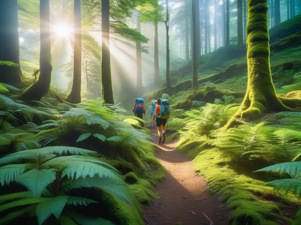 Explorando un bosque encantado Senderistas descubren paisaje mágico con recetas de plantas comestibles