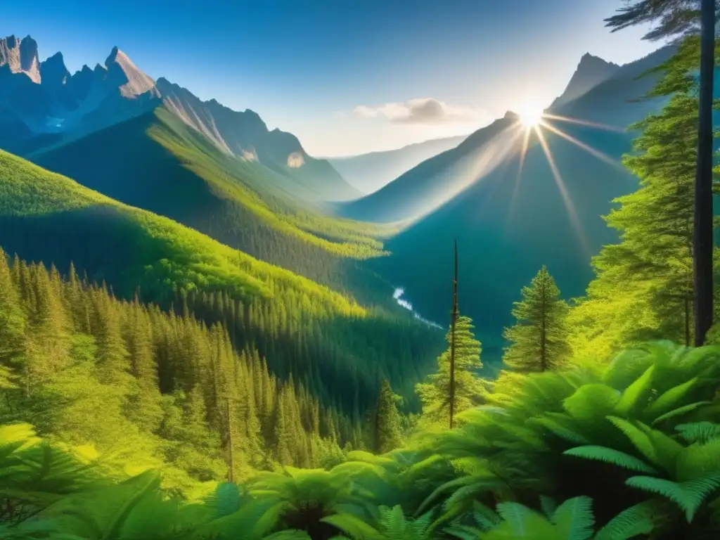 Majestuoso paisaje de montañas y bosques Impacto negativo del senderismo irresponsable en la naturaleza