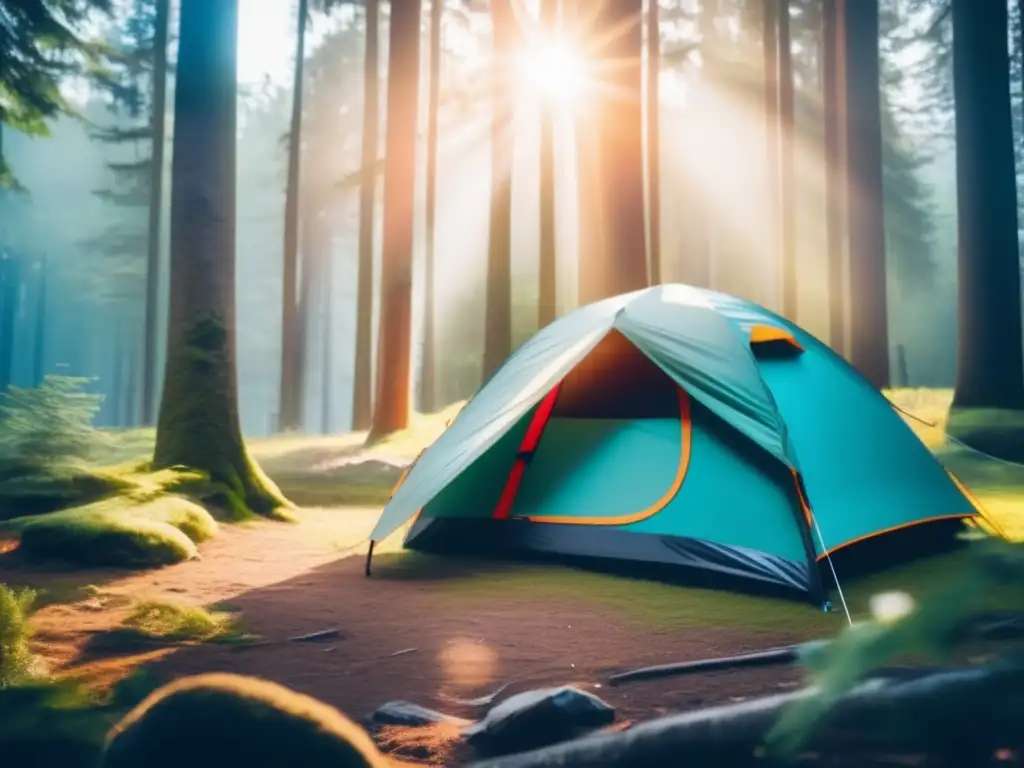 Tienda de campaña en bosque misterioso Cuidado equipo camping: consejos mantenerlo en perfectas condiciones